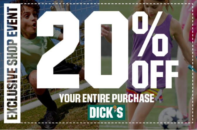 Spring 2026 BMYSL Dick's Sporting Goods 20% off Coupon!